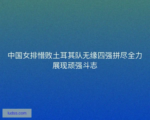 中国女排惜败土耳其队无缘四强拼尽全力展现顽强斗志